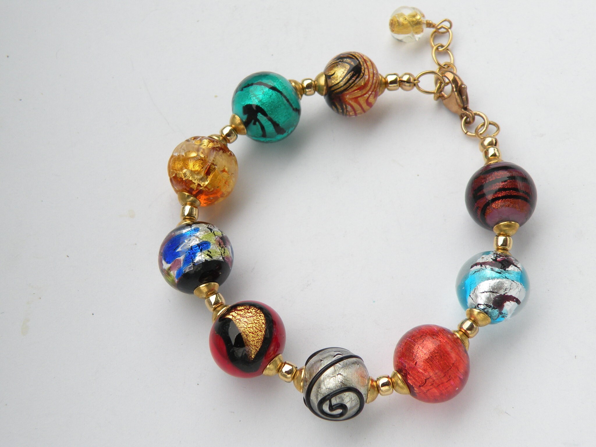 Authentic Pandora Bracelet With Ocean Starfish European Teal Murano Glass  Beads | eBay