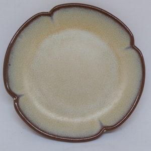 Frankoma 5GS Plainsman 6.5" Saucer Bread Plate in Brown Satin