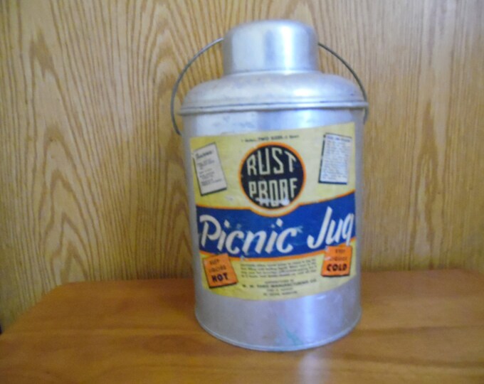 Aluminum Picnic Jug, Vintage Faris Rustproof Insulated Jug, Cooler Etsy