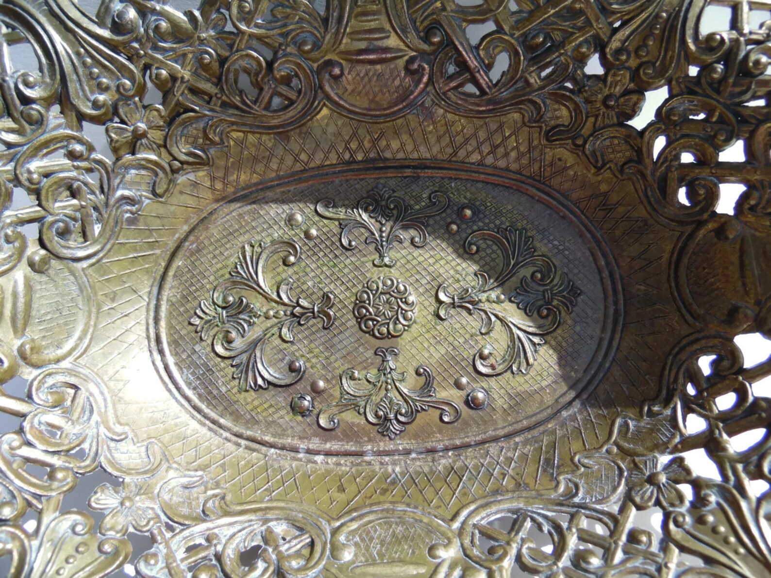 Vintage Brass Oval Bowl Made In Italy Etsy