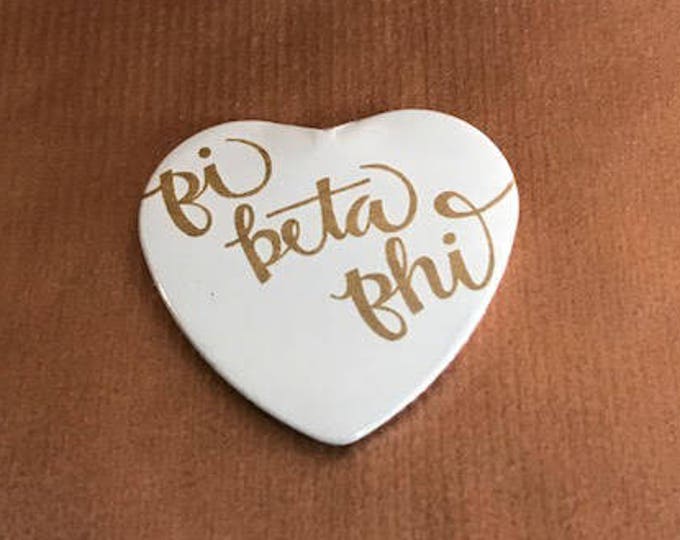 Pi Beta Phi Heart-Shaped Button
