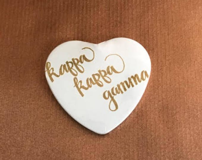 Kappa Kappa Gamma Heart-Shaped Button