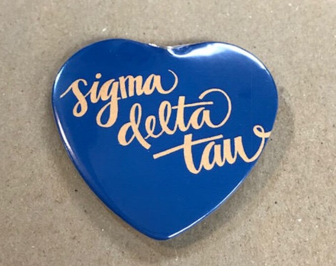 Sigma Delta Tau Color Heart-Shaped Button