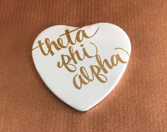 Theta Phi Alpha Heart-Shaped Button