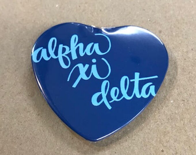 Alpha Xi Delta Color Heart-Shaped Button