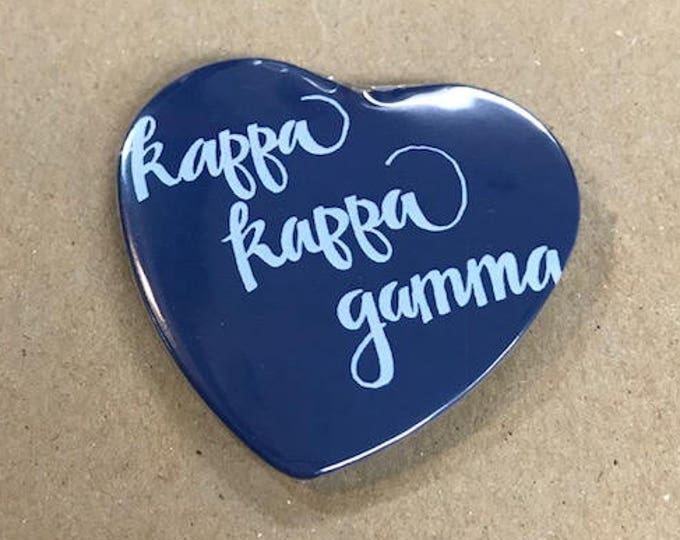 Kappa Kappa Gamma Color Heart-Shaped Button