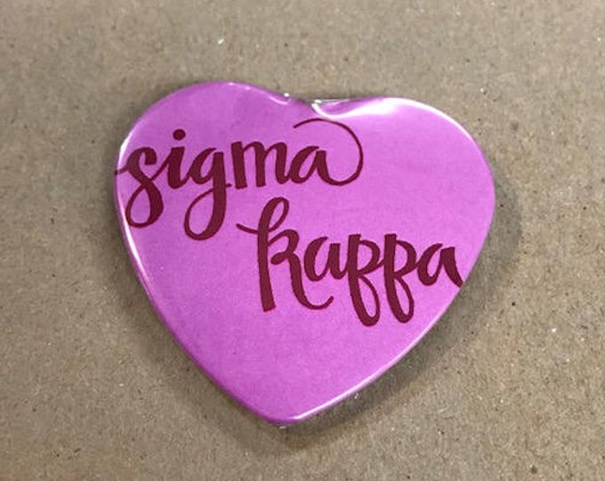 Sigma Kappa Color Heart-Shaped Button