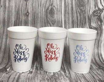 Ole Miss Rebels Styrofoam Cup (Qty 12)