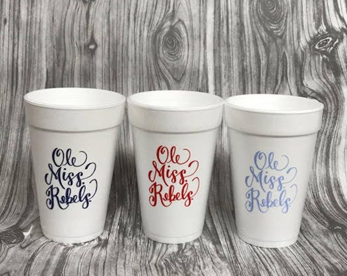 Ole Miss Rebels Styrofoam Cup (Qty 12)