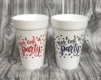 Never Lost A Party Styrofoam Cup (Qty 12)