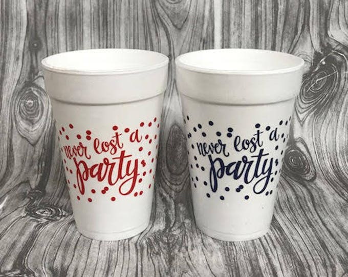 Never Lost A Party Styrofoam Cup (Qty 12)
