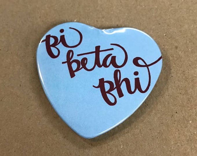 Pi Beta Phi Color Heart-Shaped Button