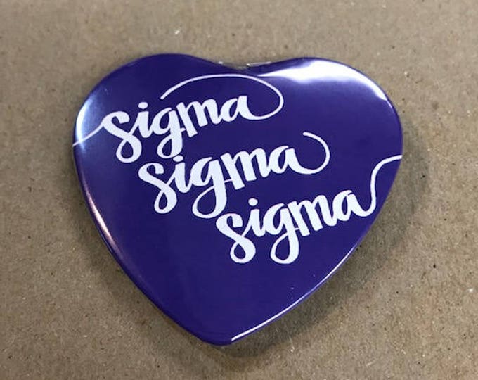 Sigma Sigma Sigma Color Heart-Shaped Button