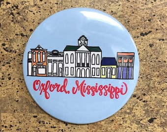 Oxford Square Button or Magnet