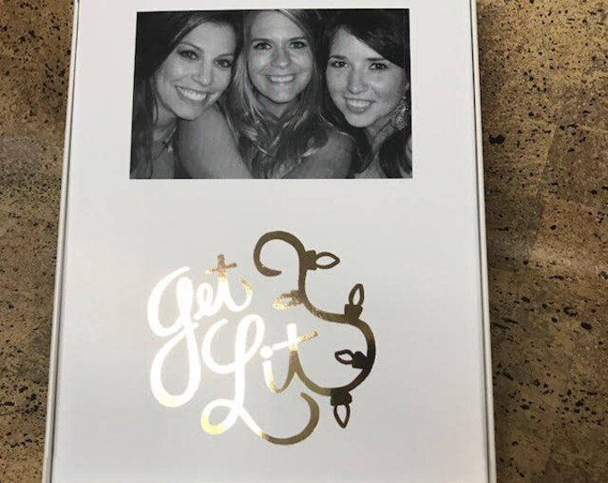 Get Lit Gold Metallic Script Frame