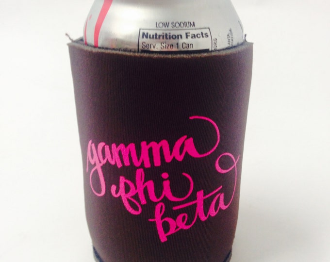 Gamma Phi Beta Printed Drink Huggie