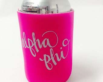 Alpha Phi Printed Drink Huggie
