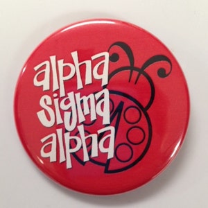 Alpha Sigma Alpha Mascot Button or Magnet