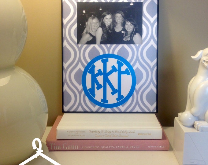 Kappa Kappa Gamma Grey Monogram Frame