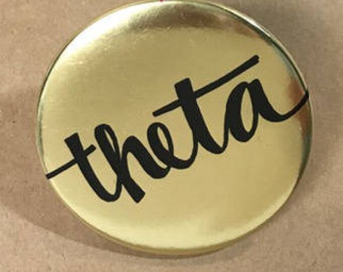 Gold Foil Kappa Alpha Theta Button or Magnet