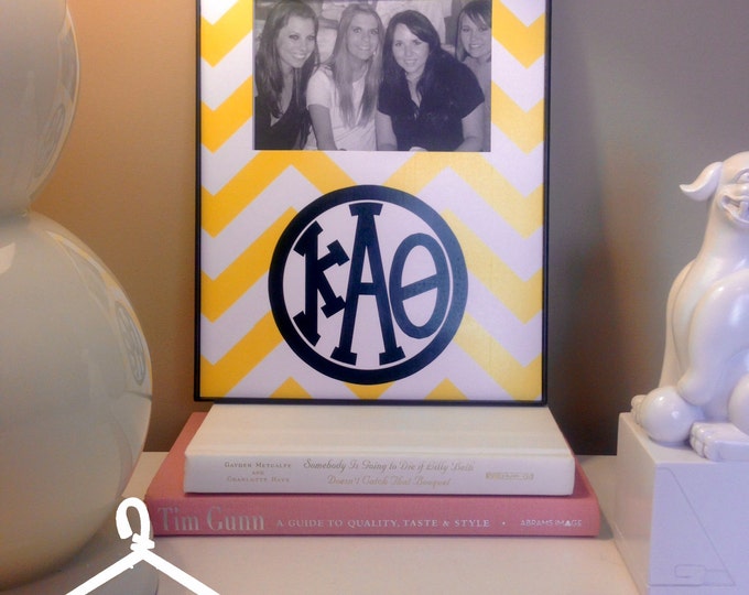 Kappa Alpha Theta Chevron Monogram Frame