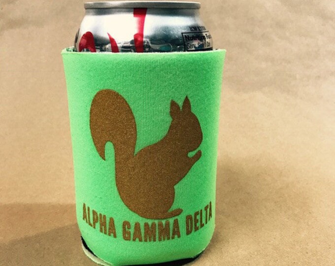 Alpha Gamma Delta Printed Symbol Drink Huggie