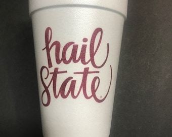 Hail State Styrofoam Cup (Qty 12)