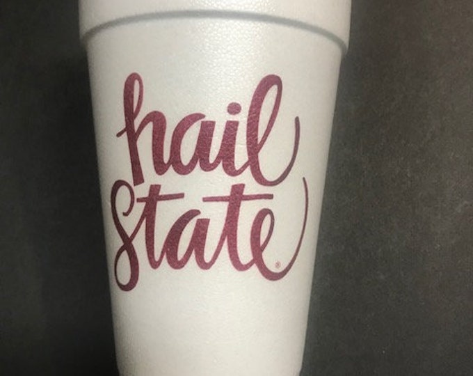 Hail State Styrofoam Cup (Qty 12)