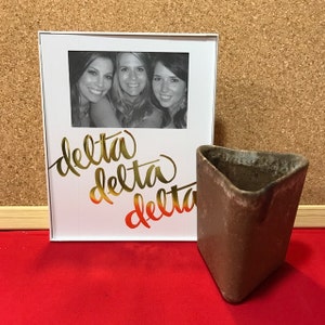 Delta Delta Delta Gold Metallic Script Frame