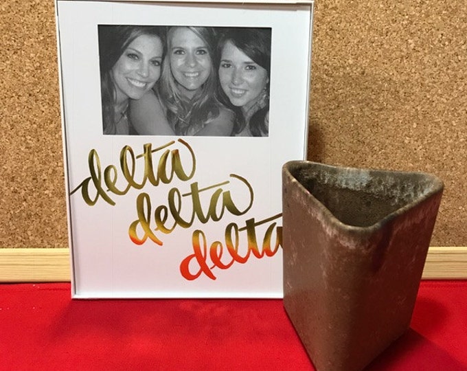 Delta Delta Delta Gold Metallic Script Frame