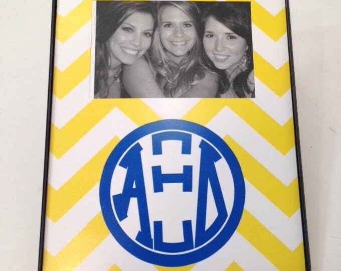 Alpha Xi Delta Chevron Monogram Frame