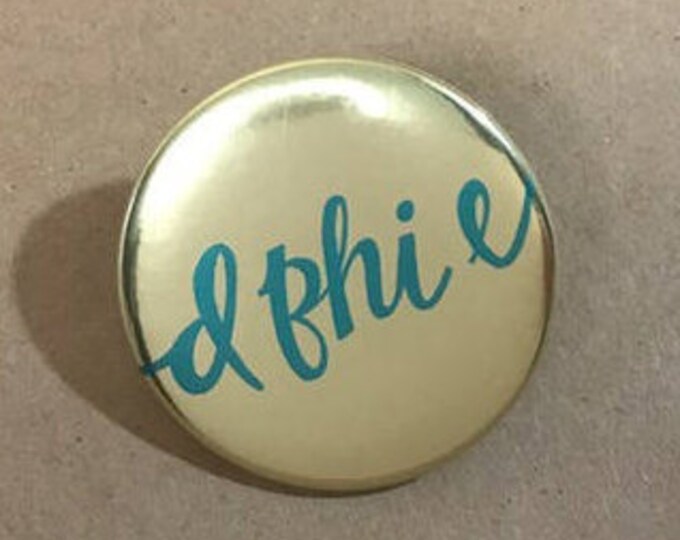 Gold Foil Delta Phi Epsilon Button or Magnet