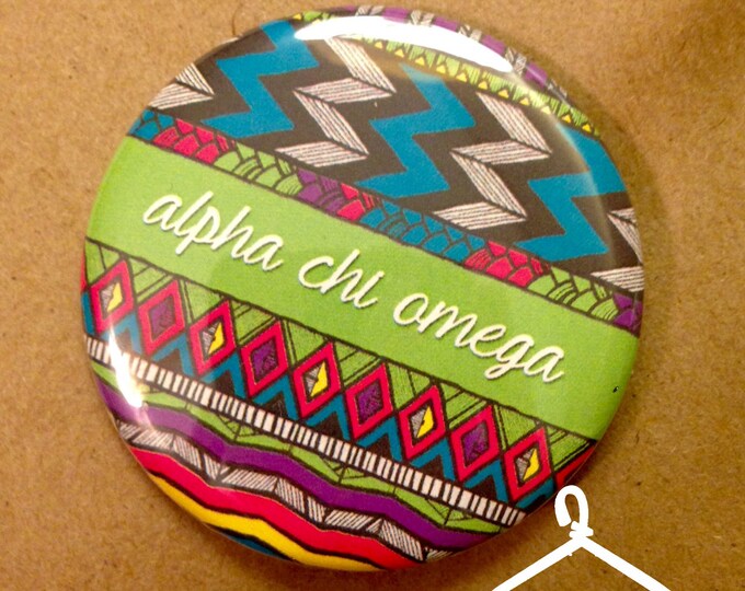 Alpha Chi Omega Aztec Button or Magnet