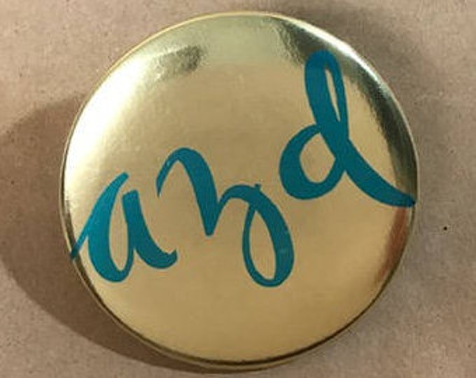 Gold Foil Alpha Xi Delta Button or Magnet