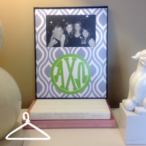 Alpha Chi Omega Grey Monogram Frame