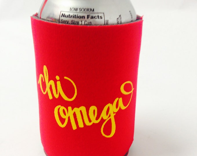 Chi Omega Printed Drink Huggie
