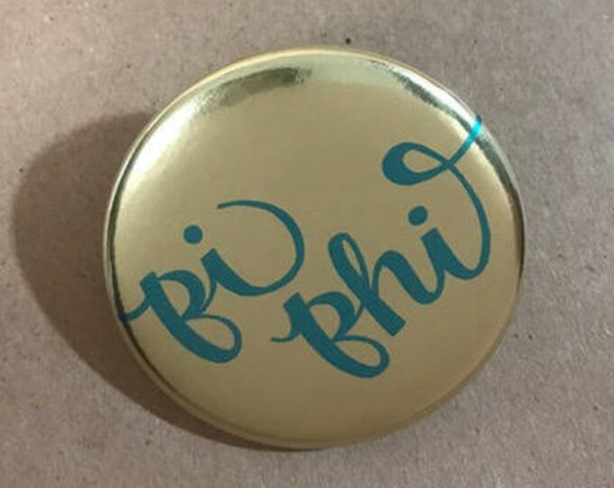 Gold Foil Pi Beta Phi Button or Magnet