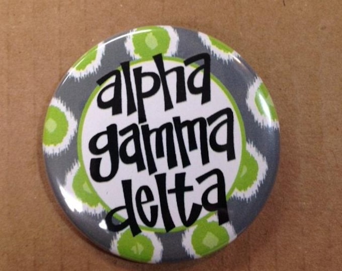 Alpha Gamma Delta Domino Button or Magnet