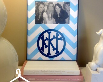 Kappa Kappa Gamma Chevron Monogram Frame