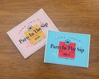 Champagne Bottle Labels