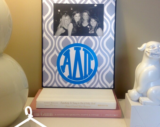 Alpha Delta Pi Grey Monogram Frame