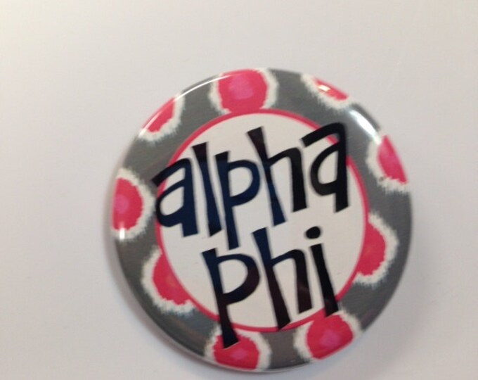 Alpha Phi Domino Button or Magnet
