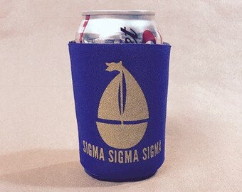 Sigma Sigma Sigma Printed Symbol Drink Huggie