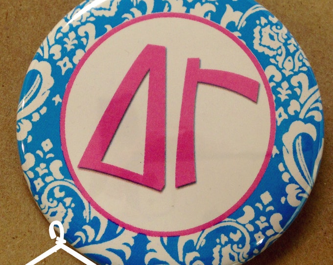 Delta Gamma Damask Button or Magnet