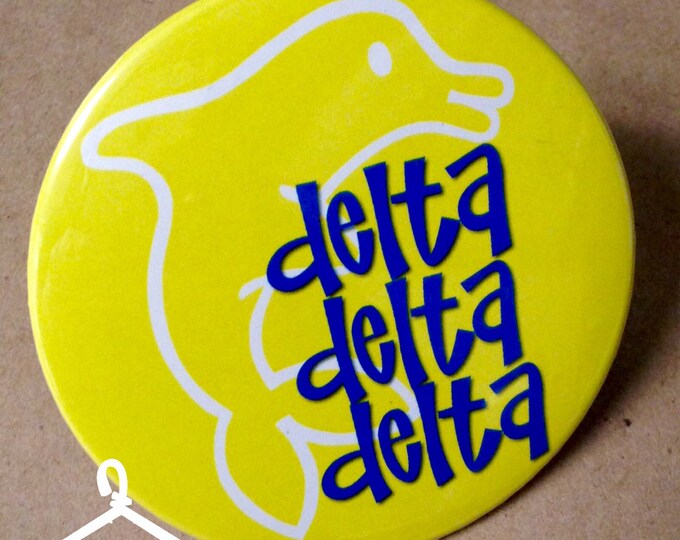 Delta Delta Delta Mascot Button or Magnet