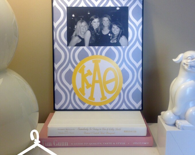 Kappa Alpha Theta Grey Monogram Frame