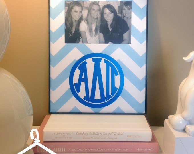 Alpha Delta Pi Chevron Monogram Frame