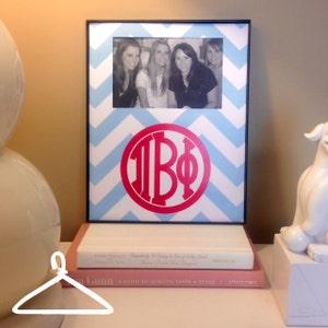 Pi Beta Phi Chevron Monogram Frame