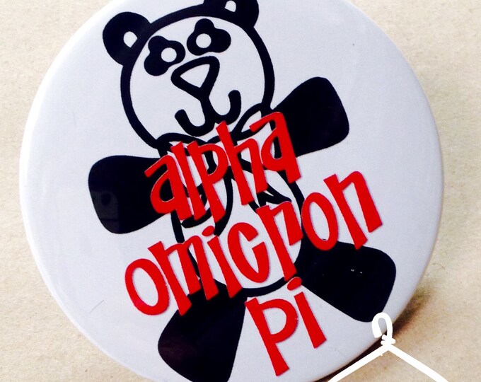 Alpha Omicron Pi Mascot Button or Magnet