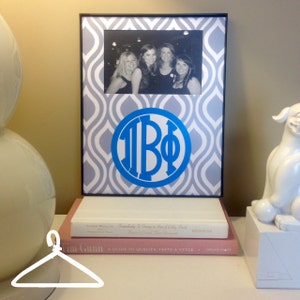 Pi Beta Phi Grey Monogram Frame